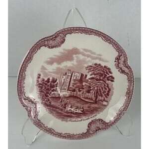 Johnson Bros England Saucer Old Britain Kenilworth Castle Red Backstamp 5-1/2"